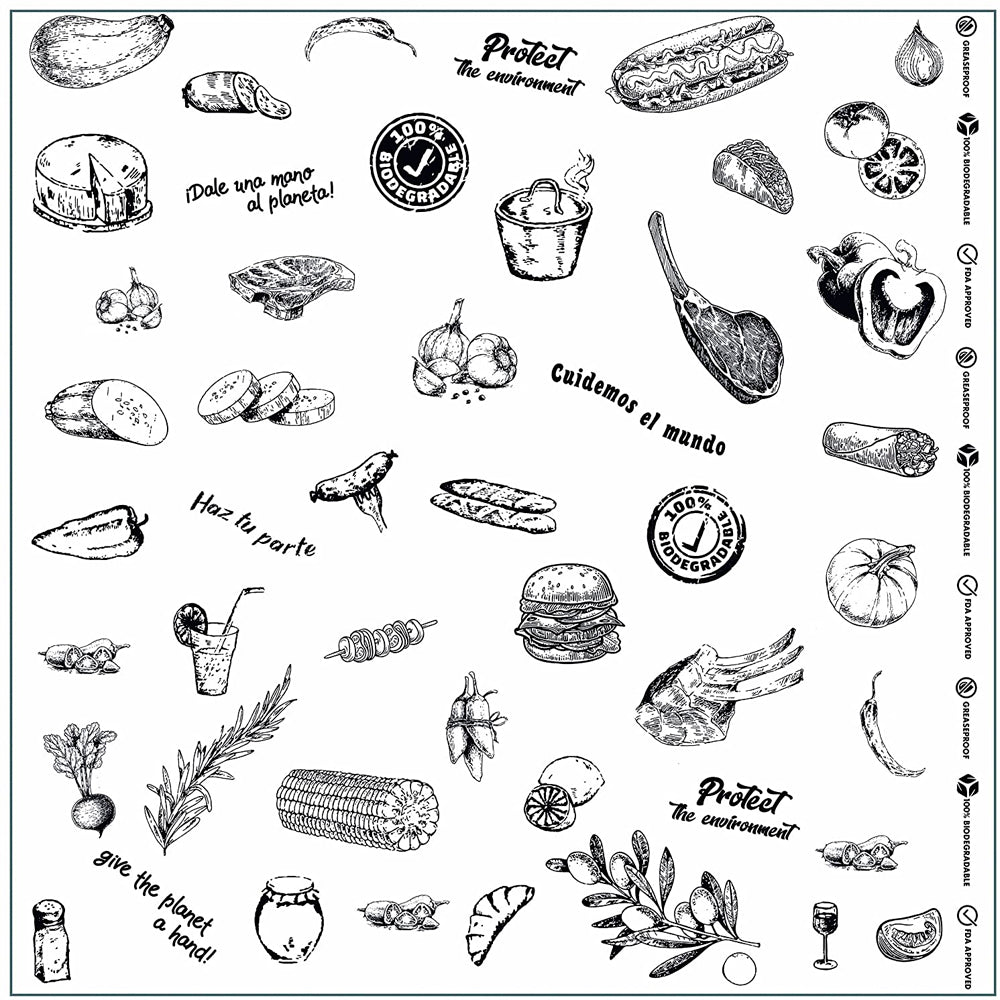 Premium Deli Paper (White, FoodPrint) 12"x12