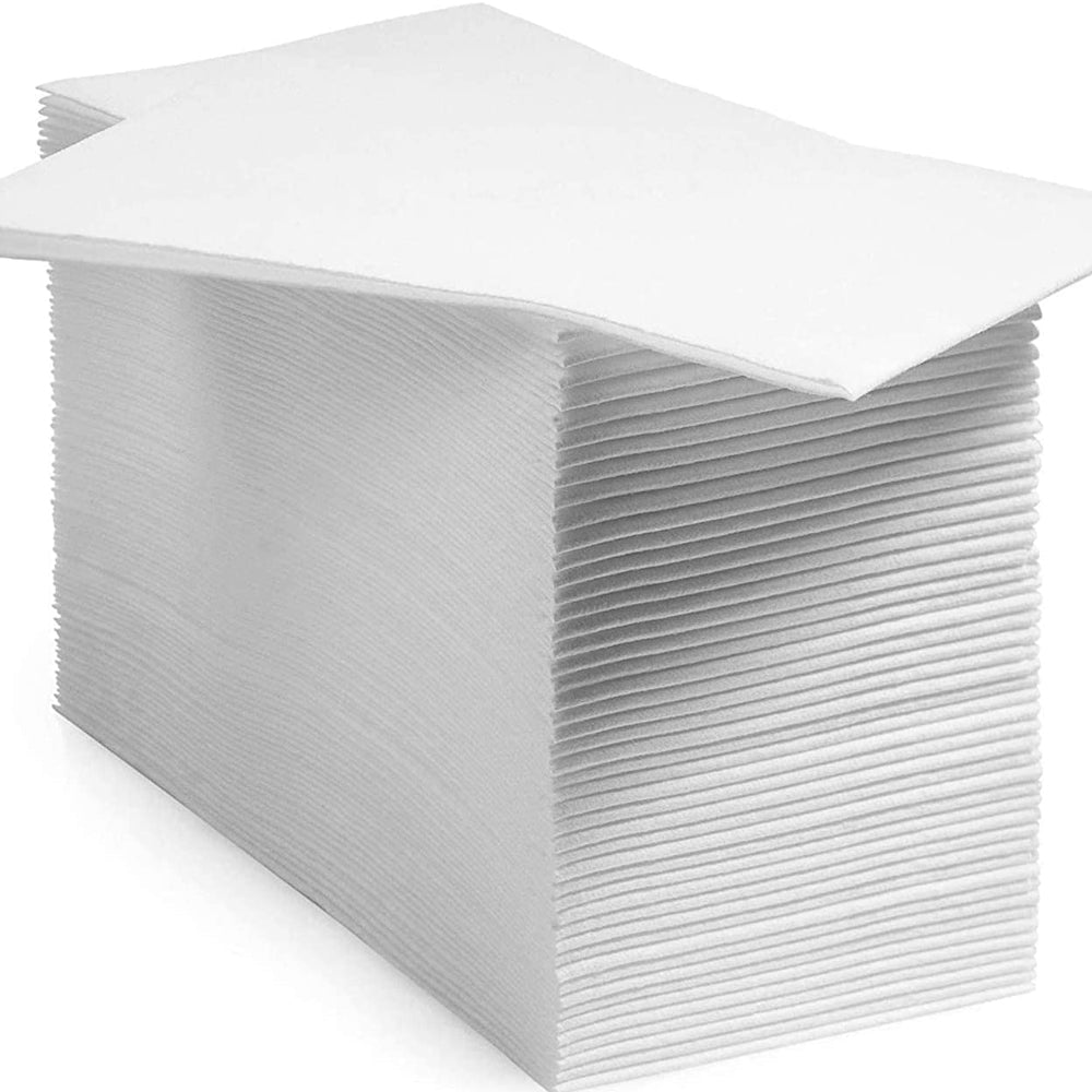 Premium Linen Feel Disposable Guest Towels White